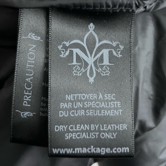 Mackage Qeren Convertible Puffer Jacket With Leather Trim Size Large Black - Picture 14 of 16